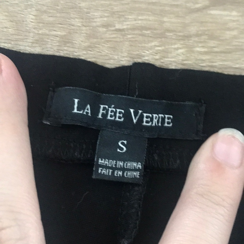 Anthro La fee verte faux suede & leather leggings - Picture 6 of 8